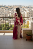Pink Embroidery Silk Fashion Dress