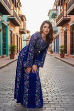 Load image into Gallery viewer, Blue Velvet Bloom Stunning Thoub
