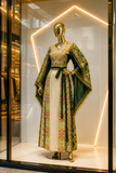 The Winged Metallic with Green Accents Thobe