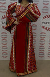 Majdalway Red Embroidered Palestinian Fellahi Thobe