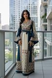 thoub Embroidered Palestinian Fellahi Thobe With Belt