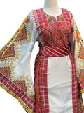 Beige Shade with Golden Embroidery Traditional Long Thoub