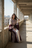 Maroon Tatreez Elegant Embroidered Palestinian Dress