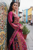 Pink Thoub Embroidered Palestinian Featuring Wide Sleeve