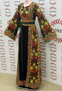 Green Embroidery Traditional luxurious touch Thoub