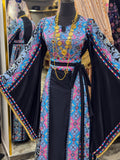 The Winged Metallic with Navy Accents Thoub