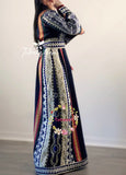 Majdalway Navy Embroidered Palestinian Fellahi Thobe