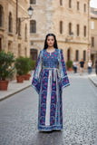 The Sapphire & Silver Majesty Palestine Thobe