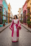 Pink Embroidered Palestinian Thobe Reversible Belt