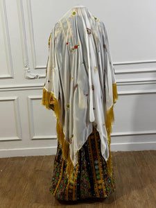 Traditional Palestinian Thobe – Royal Black Full Set with Headscarf