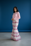 Pre-Order Customized Luxury Long Fully Embroidered Maxi Skirt