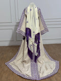 Absolutely Stunning Embroidered Palestinian Fellahi Thobe With Matching Headpiece & overskirt