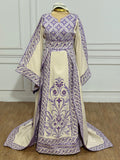 Absolutely Stunning Embroidered Palestinian Fellahi Thobe With Matching Headpiece & overskirt