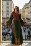 Simply Green Thoub Embroidered Palestinian