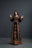 Golden Embroidery Velvet Embroidery Palestinian Fellahi Thobe