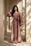Beige Silk Thobe Palestine Dress