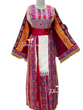 2024 Delicate Malacca Embroidery Thobe with Rhinestone Fringe