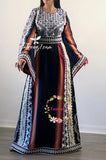 Majdalway Navy Embroidered Palestinian Fellahi Thobe