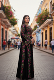 Black Velvet Bloom Stunning Thoub