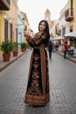Golden Embroidery Velvet Embroidery Palestinian Fellahi Thobe