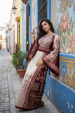 Dignified Embroidery Burgundy Thobe