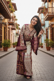 Dignified Embroidery Burgundy Thobe