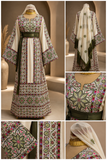 Palestinian Wildflower Thobe Set – with Shawl & Belt 🌿🌸