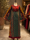 Green Ghabani Traditional Embroidered Thoub