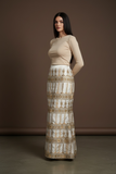 Pre-Order Customized Luxury Long Fully Embroidered Maxi Skirt