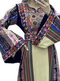 New 2024 Malacca Majdalway Beige shade Embroidered Palestinian Fellahi Thobe