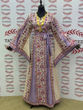 Purple Simply Elegant Thoub Embroidered Palestinian Dress