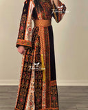 Malacca Thoub Velvet Maroon Embroidery Thoub