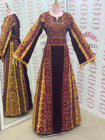 Load image into Gallery viewer, Maroon Silk Velvet Luxurious Golden Kasab Embroidery
