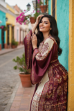 Dignified Embroidery Burgundy Thobe