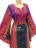 Navy Majdalway Embroidered Palestinian Fellahi Thobe
