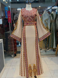 Simply Beige Thoub Embroidered Palestinian