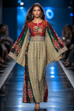 Green Ghabani Traditional Embroidered Thoub