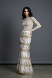 Pre-Order Customized Luxury Long Fully Embroidered Maxi Skirt