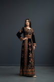 Golden Embroidery Velvet Embroidery Palestinian Fellahi Thobe