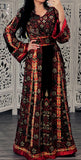 Multicolored Gorgeous Palstainen Embroidery Traditional Long Thoub