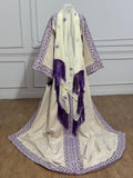 Absolutely Stunning Embroidered Palestinian Fellahi Thobe With Matching Headpiece & overskirt