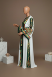 2-Piece Embroidered Cardigan Abaya