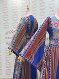 Blue Majdalway Embroidered Palestinian Fellahi Thobe