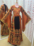 Bronze Glow Satin Bell Sleeve Thoub
