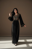 Silk Velvet  Simple Elegant Embroidered Dress