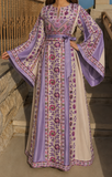 Purple Simply Elegant Thoub Embroidered Palestinian Dress