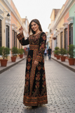 Golden Embroidery Velvet Embroidery Palestinian Fellahi Thobe