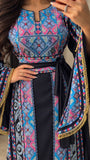 The Winged Metallic with Navy Accents Thoub