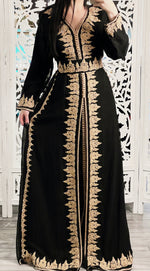 Load image into Gallery viewer, 2 pieces Moroccan Embroidery stone caftan
