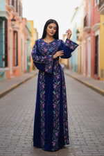 Load image into Gallery viewer, Blue Velvet Bloom Stunning Thoub
